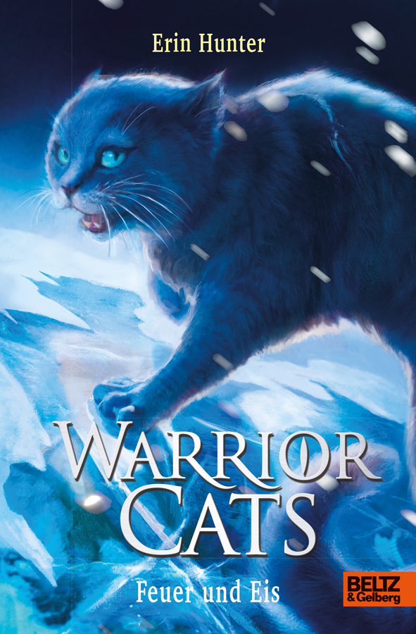Warrior Cats fantasy book cover illustration featuring Bluestar the cat by Bente Schlick